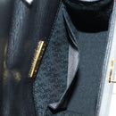 SAINT LAURENT Hand Bag Leather 2way Black Gold Auth 189059A-23