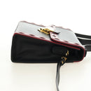 SAINT LAURENT Hand Bag Leather 2way Black Gold Auth 189059A-4