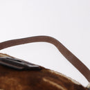FENDI Mamma Baguette Shoulder Bag Harako leather Brown Silver Auth 189060A-8