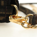 FENDI Chain Zucca Canvas Mamma Baguette Bag 2way Brown Black Auth 189061SV-9