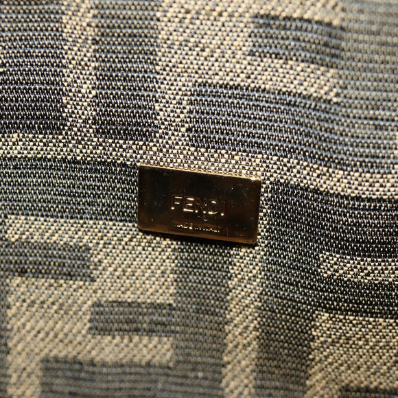 FENDI Chain Zucca Canvas Mamma Baguette Bag 2way Brown Black Auth 189061SV