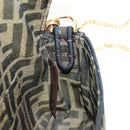 FENDI Chain Zucca Canvas Mamma Baguette Bag 2way Brown Black Auth 189061SV-25