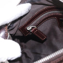 FENDI Zucca Canvas Hand Bag Black Brown Auth 189065-20