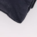 BALENCIAGA Classic Envelope Shoulder Bag Leather Navy Silver 319376 Auth 189069V-16