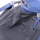 BALENCIAGA Classic Envelope Shoulder Bag Leather Navy Silver 319376 Auth 189069V-22
