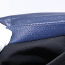 BALENCIAGA Classic Envelope Shoulder Bag Leather Navy Silver 319376 Auth 189069V-11