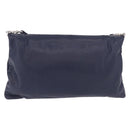 BALENCIAGA Classic Envelope Shoulder Bag Leather Navy Silver 319376 Auth 189069V-2