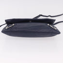 BALENCIAGA Classic Envelope Shoulder Bag Leather Navy Silver 319376 Auth 189069V-5