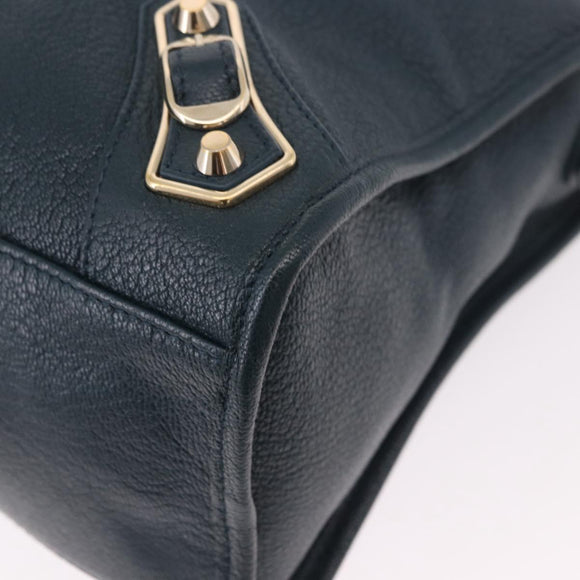 BALENCIAGA Classic Metallic Edge City Leather 2way Green 115748 Auth 189070SM