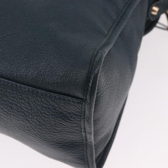 BALENCIAGA Classic Metallic Edge City Leather 2way Green 115748 Auth 189070SM