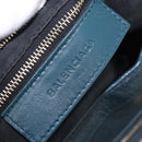 BALENCIAGA Classic Metallic Edge City Leather 2way Green 115748 Auth 189070SM-21