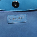 CHANEL Matelasse Chain Shoulder Bag Leather 2way Blue Silver CC Auth 189071M-20