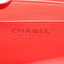 CHANEL Mini Matelasse 17 Chain Bag Lamb Skin Red Silver CC Auth 189072SM-21