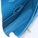 CHANEL Matelasse 25 Chain Shoulder Bag Caviar Skin Blue Gold CC Auth 189073SM-17