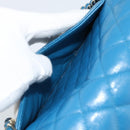 CHANEL Matelasse 25 Chain Shoulder Bag Caviar Skin Blue Gold CC Auth 189073SM-25