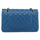 CHANEL Matelasse 25 Chain Shoulder Bag Caviar Skin Blue Gold CC Auth 189073SM-3