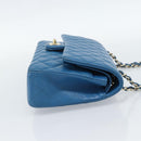 CHANEL Matelasse 25 Chain Shoulder Bag Caviar Skin Blue Gold CC Auth 189073SM-5