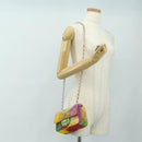 CHANEL Mini Matelasse 17 Chain Bag Sequin Multicolor Gold CC Auth 189074SM-27