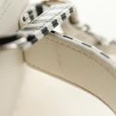 CHANEL CC Figley Matelasse Chain Bag Caviar Skin White Silver CC Auth 189075SM-16