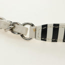 CHANEL CC Figley Matelasse Chain Bag Caviar Skin White Silver CC Auth 189075SM-9