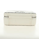 CHANEL CC Figley Matelasse Chain Bag Caviar Skin White Silver CC Auth 189075SM-6