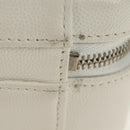 CHANEL CC Figley Matelasse Chain Bag Caviar Skin White Silver CC Auth 189075SM-18