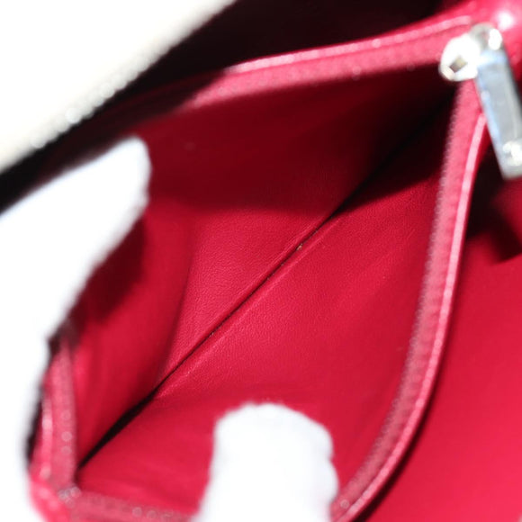 CHANEL CC Figley Matelasse Chain Bag Caviar Skin White Silver CC Auth 189075SM