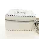 CHANEL CC Figley Matelasse Chain Bag Caviar Skin White Silver CC Auth 189075SM-4