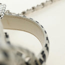 CHANEL CC Figley Matelasse Chain Bag Caviar Skin White Silver CC Auth 189075SM-15
