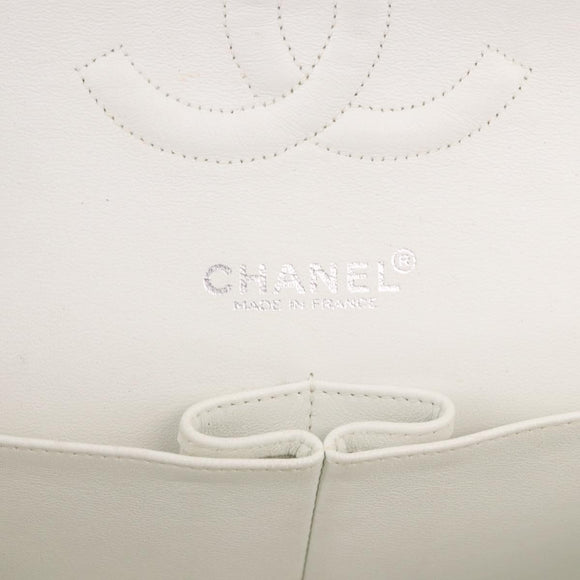 CHANEL Chain Matelasse 25 Bag Patent leather Yellow Silver CC Auth 189089