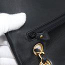 CHANEL V stitch Chain Shoulder Bag Lamb Skin Black Gold CC Auth 189090M-22