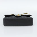 CHANEL V stitch Chain Shoulder Bag Lamb Skin Black Gold CC Auth 189090M-9