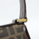 FENDI Zucca Canvas Shoulder Bag Black Brown Auth 189091SV-14