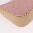 GUCCI Bamboo GG Canvas Shoulder Bag Pink Gold 001 3870 Auth 189093V-17