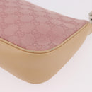 GUCCI Bamboo GG Canvas Shoulder Bag Pink Gold 001 3870 Auth 189093V-18