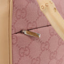 GUCCI Bamboo GG Canvas Shoulder Bag Pink Gold 001 3870 Auth 189093V-19