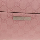 GUCCI Bamboo GG Canvas Shoulder Bag Pink Gold 001 3870 Auth 189093V-20