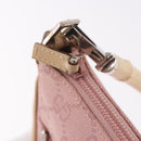 GUCCI Bamboo GG Canvas Shoulder Bag Pink Gold 001 3870 Auth 189093V-9