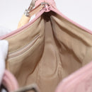 GUCCI Bamboo GG Canvas Shoulder Bag Pink Gold 001 3870 Auth 189093V-22