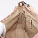 GUCCI Bamboo GG Canvas Shoulder Bag Pink Gold 001 3870 Auth 189093V-23