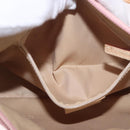 GUCCI Bamboo GG Canvas Shoulder Bag Pink Gold 001 3870 Auth 189093V-25