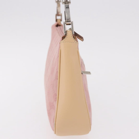 GUCCI Bamboo GG Canvas Schoudertas Roze Goud 001 3870 Auth 189093V