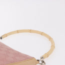 GUCCI Bamboo GG Canvas Shoulder Bag Pink Gold 001 3870 Auth 189093V-14
