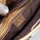 GUCCI GG Canvas Hand Bag Beige Gold 145778 Auth 189094V-14