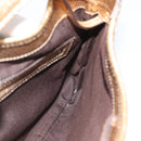 GUCCI GG Canvas Hand Bag Beige Gold 145778 Auth 189094V-16