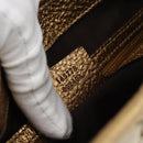 GUCCI GG Canvas Hand Bag Beige Gold 145778 Auth 189094V-20