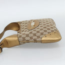 GUCCI GG Canvas Hand Bag Beige Gold 145778 Auth 189094V-4