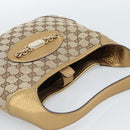 GUCCI GG Canvas Hand Bag Beige Gold 145778 Auth 189094V-6