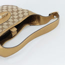 GUCCI GG Canvas Hand Bag Beige Gold 145778 Auth 189094V-7