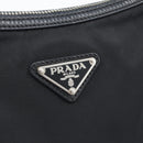 PRADA Shoulder Bag Nylon Black Silver Auth 189098A-17